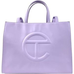 medium size lavender/purple telfar bag.